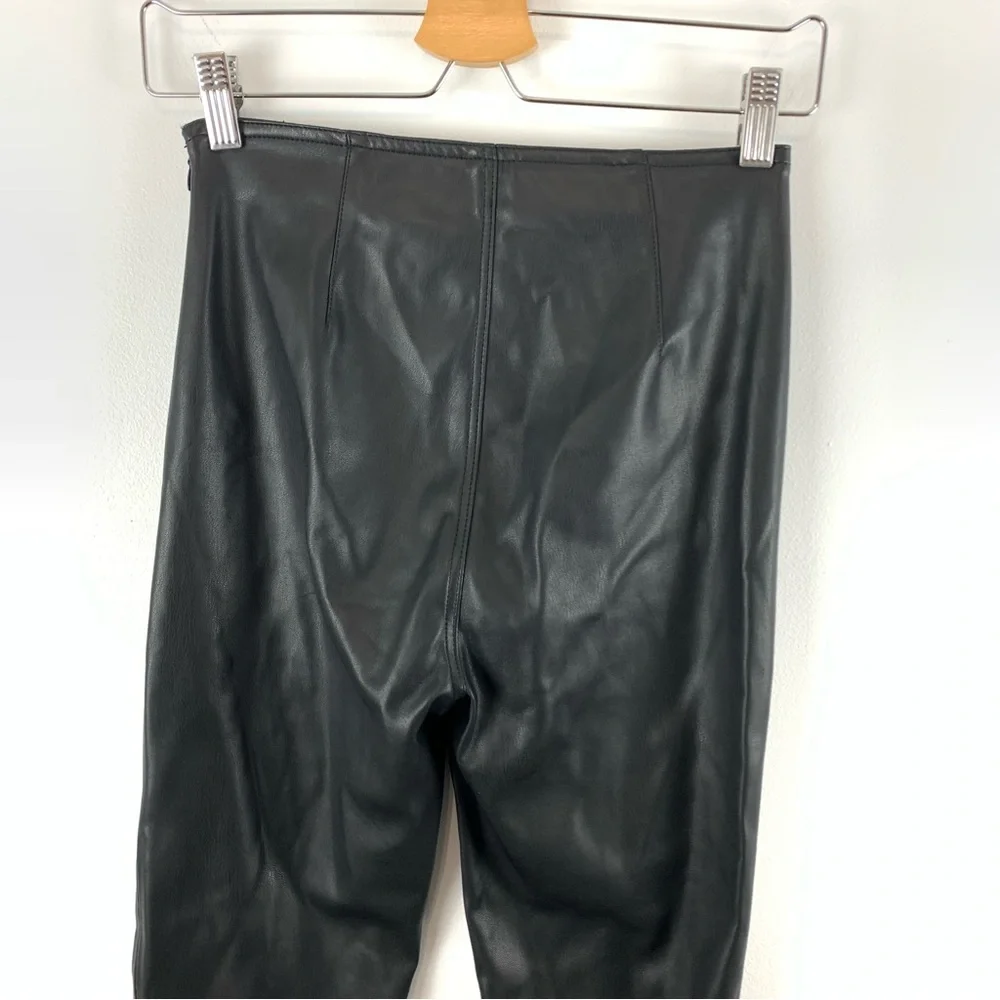 Free People We The Free Spitfire Stacked Skinny Pants Faux Leather Size 25